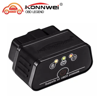 

New Arrival OBDII Brand Black color KONNWEI KW903 BT OBD-II OBD2 Bluetooth Scanner Auto Fault Detector Diagnostic Tool
