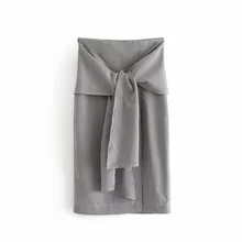 Новое поступление, Весенняя приталенная стандартная юбка в американском стиле с разрезом на талии, женские юбки со шнуровкой