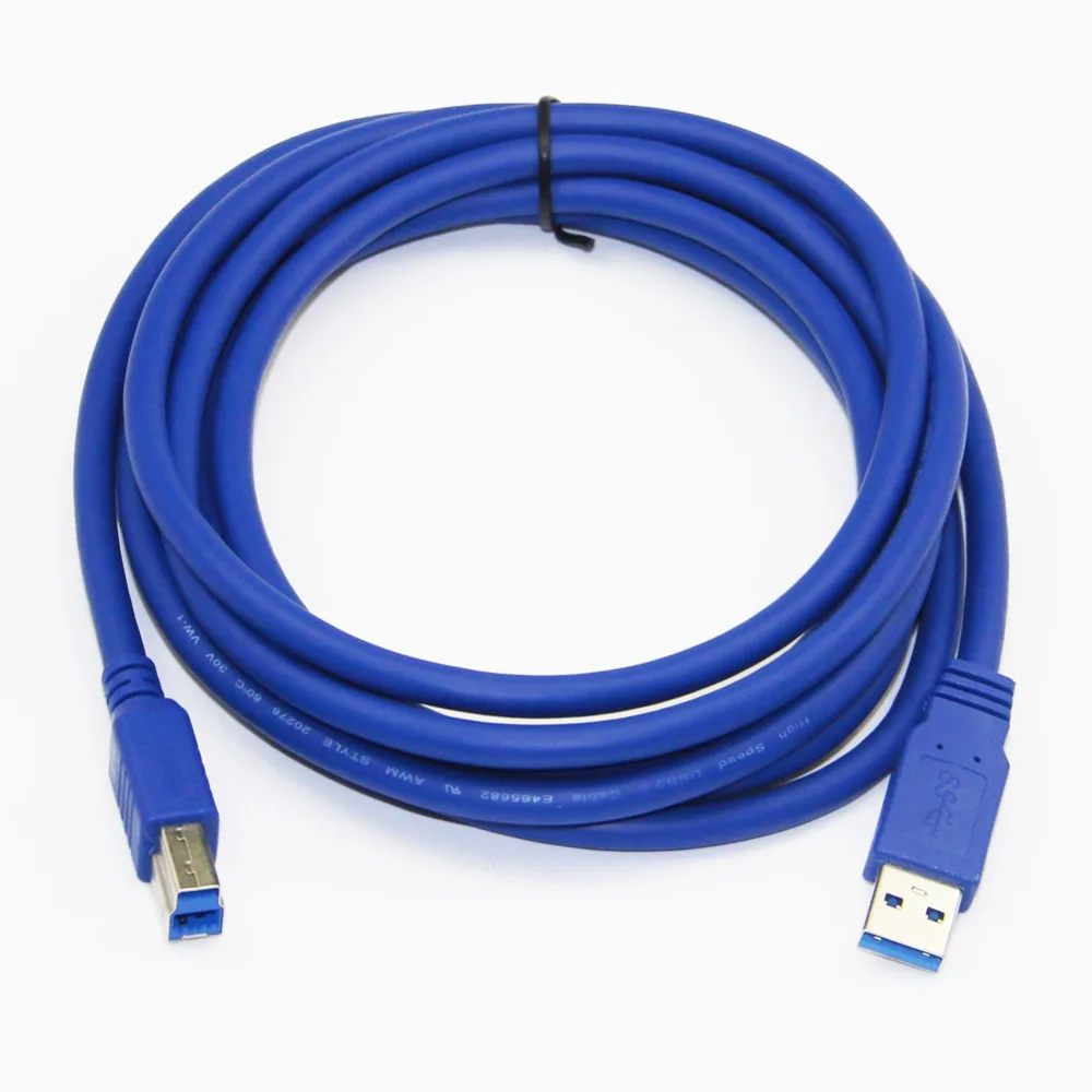 Bochara USB 3,0 кабель USB для принтера 3,0 тип A папа-Тип B Папа из фольги+ Плетеный экранированный 30 см 60 см 100 см 1,5 м 1,8 м 3 м 5 м