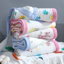 Новое поступление 110 см* 110 см бамбукового волокна и хлопка детское одеяло из мягкой дышащей ткани 4 слоя покрывало одеяло детские одеяла спальное одеяло