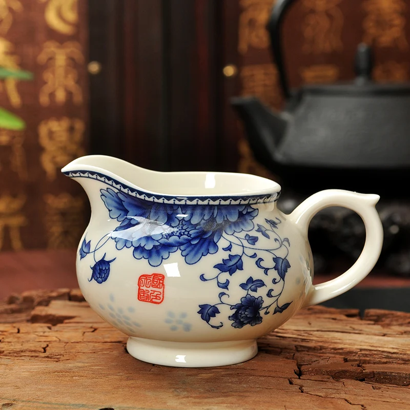 Ярмарка чашки синий и белый Чай горшок, костяного фарфора Gaiwan, ChaHai, фарфор фильтр кружка, Чай обслуживание