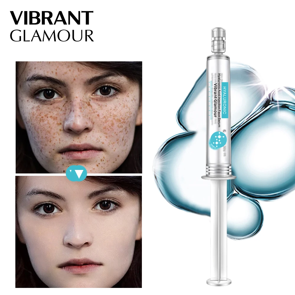 VIBRANT GLAMOUR Hyaluronic Acid  Set Face Serum Eye Essence Whitening Moisturizing  Anti Wrinkle Shrink Pores Skin Care Suit