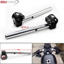 Для Harley Sportster XL 883 1200 48 Dyna FXD FXDX FXDL XL48 XL883 XL1200 CNC Заготовка 39 мм вилочные трубы клип на руле " панелей