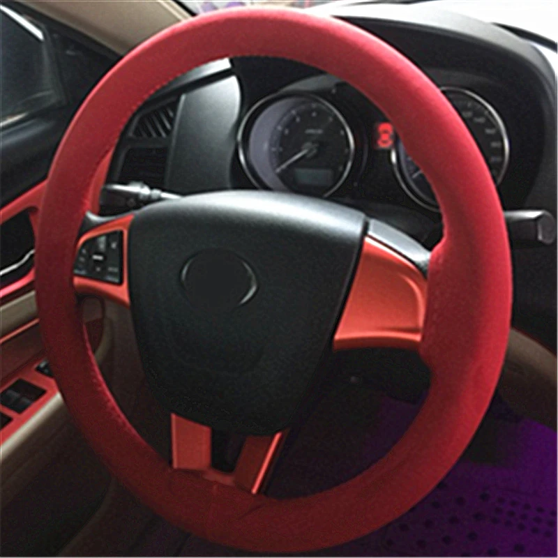 2018 Genuine Leather Braid On Steering Wheel DIY Non slip Wear