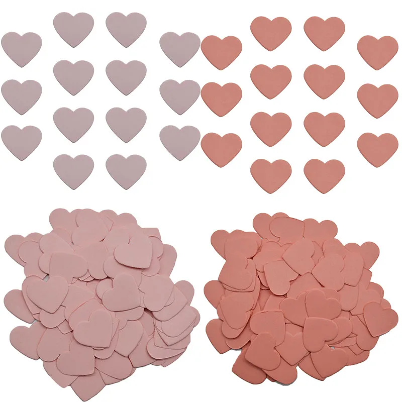 

100pcs Solid Color Heart Shape Paper Confetti Pink Silver Gold Hearts Birthday Party Table Decor Baby Shower Wedding Supplies