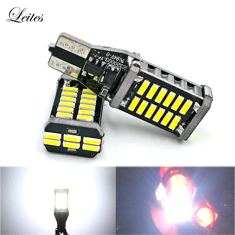2pcs Extremely Super Bright 921 912 LED T15 W16W Canbus High Power 4014 30SMD LED Lights Bulbs for Back-Up Reverse Light.10