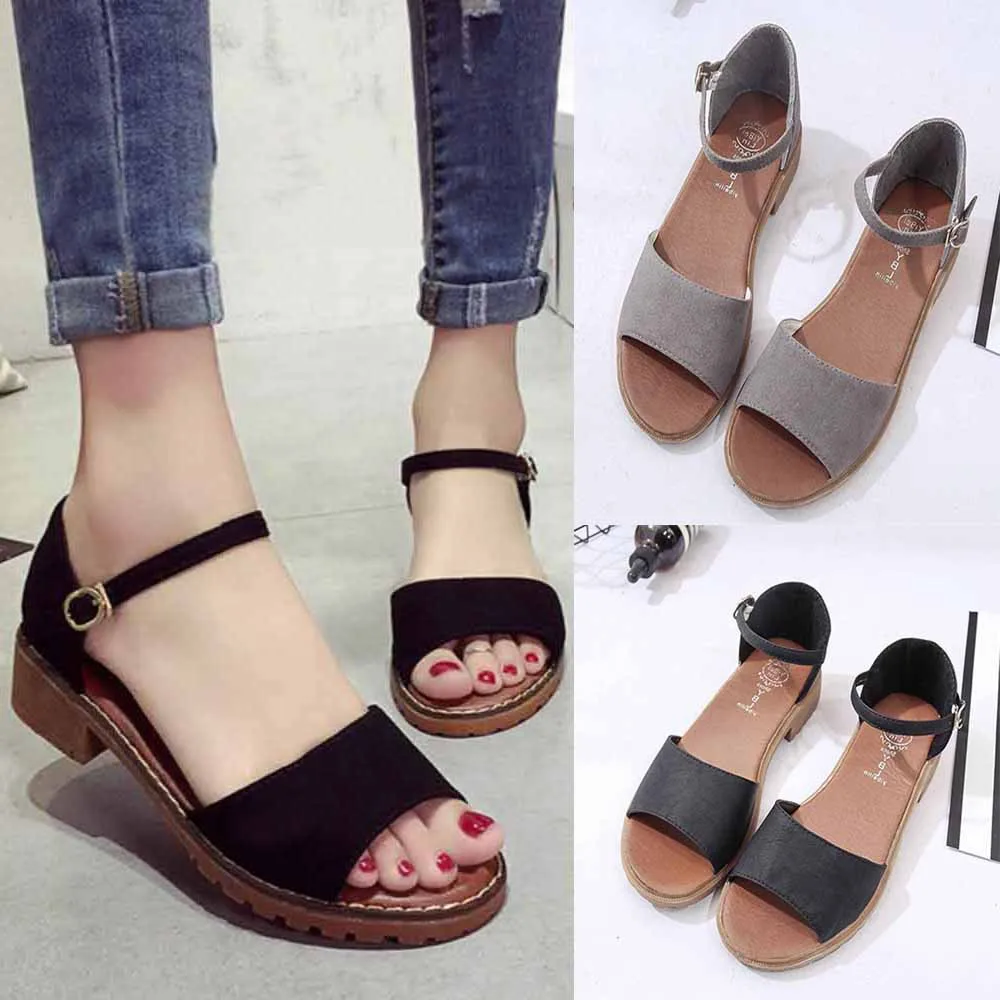 

New Summer Women Sandals Sweet Flats Comfortable Beach Sandals Casual Summer Shoes Fashion PU Ladies Sandals7.887