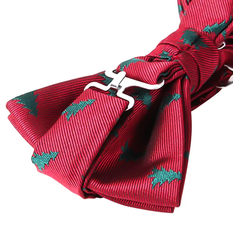 Рождественский галстук-бабочка Мужская мода черный галстук-бабочка красный для фестиваля Зеленое Дерево Санта Клаус Снежинка галстук-бабочка для аксессуаров