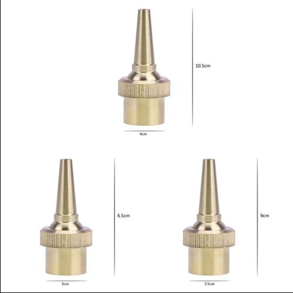 4X 1/2'' Brass Multi Direction Jet Water Fountain Nozzle Spray Sprinkler Head Garden Supplies