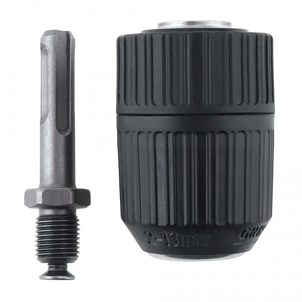 TORO 2-13mm 1/2" 20unf Self-locking Keyless Wrench Drill Chuck Impact Hammer Conversion Drill Bit Holder with Round Handle