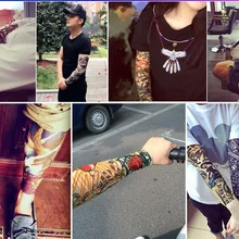 Wontive модная Татуировка теплый рукав унисекс УФ Защита наружная Временная подделка рукав с татуировками грелка рукав