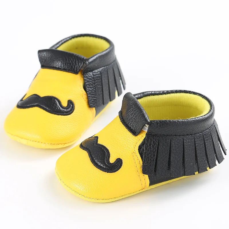 Г., новые весенне-осенние туфли для детей от 0 до 1 лет постельные туфли с маленькой бородой обувь для маленьких мальчиков и девочек мягкая подошва, YD194 - Цвет: yellow and black