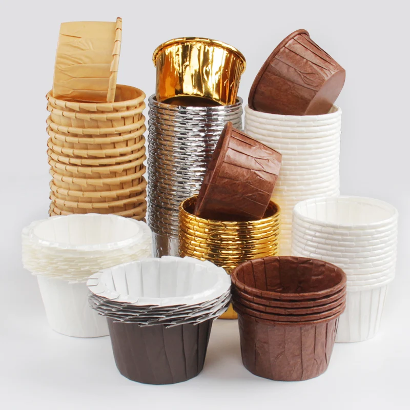 

50 Pcs/Set Muffin Cupcake Paper Cups Wedding Cupcake Liners Wrapper Round Forms Cupcake Cases Decoration Tools