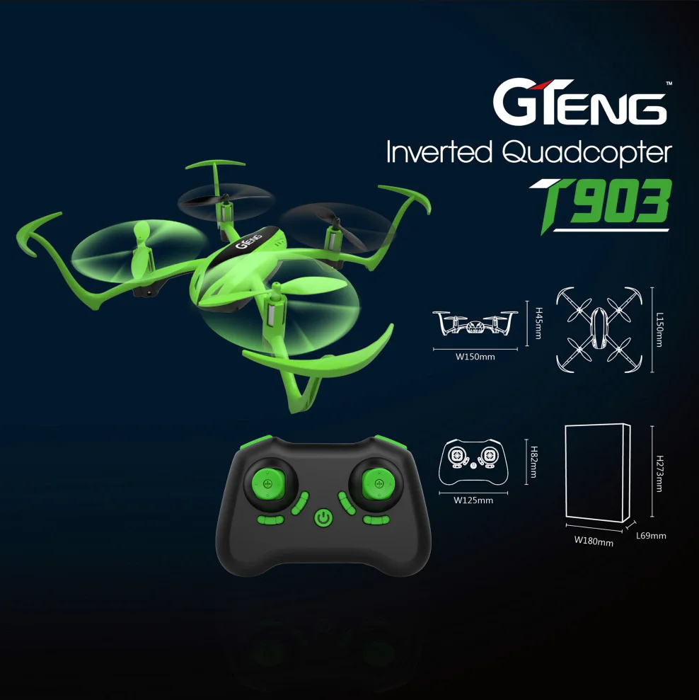 

RC Drone T903 Inverted Professional Quadcopter 2.4G 6Axis Helicopter Headless Mode Waterproof Resistance Hexacopter Dron
