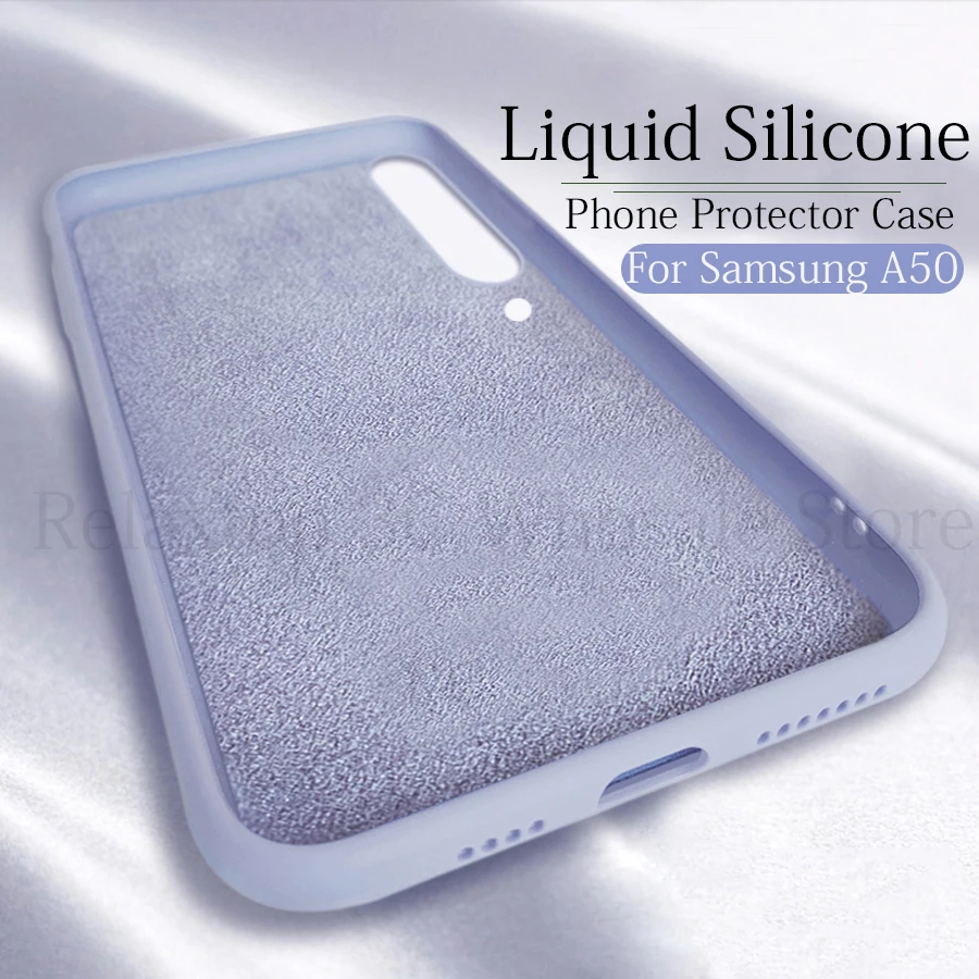 

Liquid Silicone Case for Samsung Galaxy A50 6.4" Cover Soft Phone funda on the galax a 50 50a a505 a505F Coque sumsung A50 Case