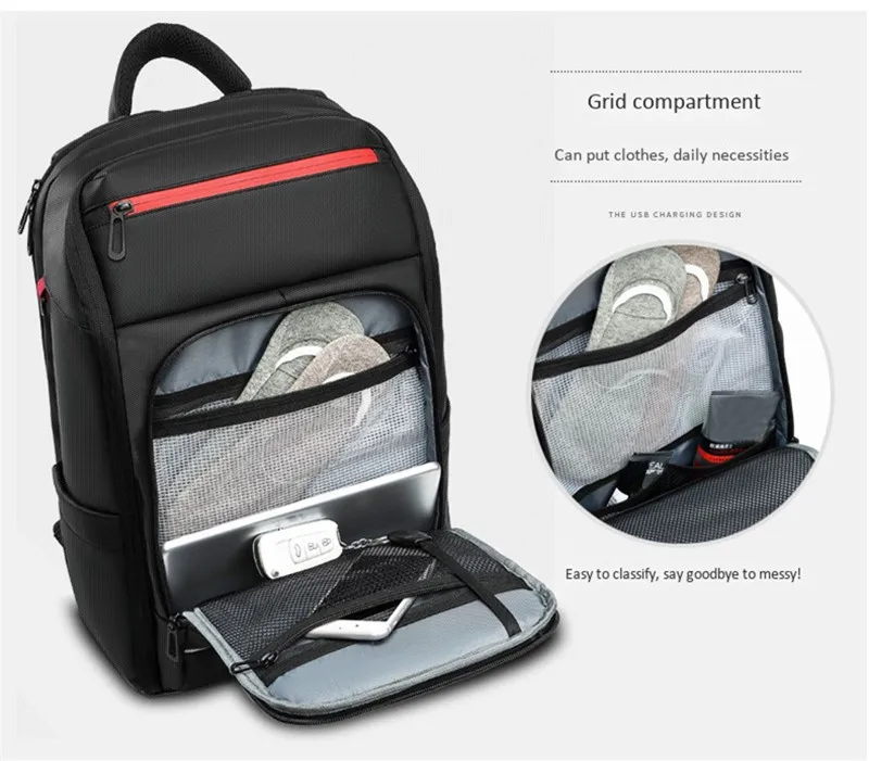 Деловой рюкзак многофункциональный внешний USB порт зарядки сумка для ноутбука Водонепроницаемый школьный компьютер рюкзаки школьная сумка дорожные сумки