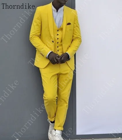 suits2 Thorndike стильный один пуговица жениха смокинги друзей жениха Пике лацкан мужские костюмы для свадьбы костюм Homme(куртка+ брюки+ жилет - Цвет: suits2