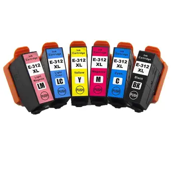 

6pcs (1b+1c+1m+1y+1lc+1lm)Compatible Ink CartridgeReplacement for E312XL Epson Expression Photo XP-8500