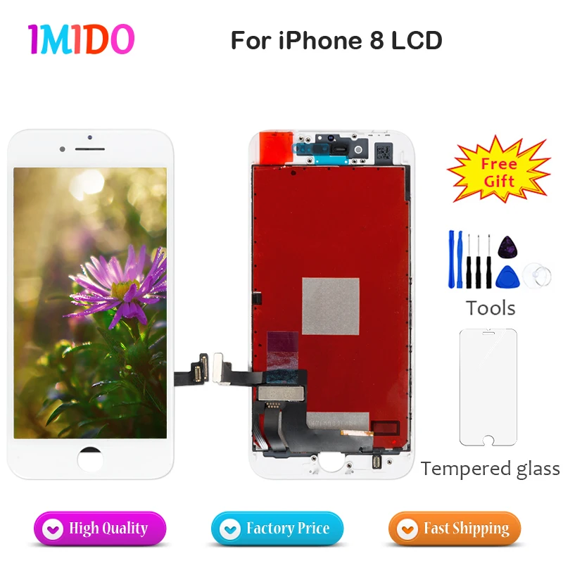 

1PC LCD For Apple iPhone 8 LCD Display Touch Screen Digitizer No Dead Pixel Complete Assembly Digitizer Assembly Fast shipping