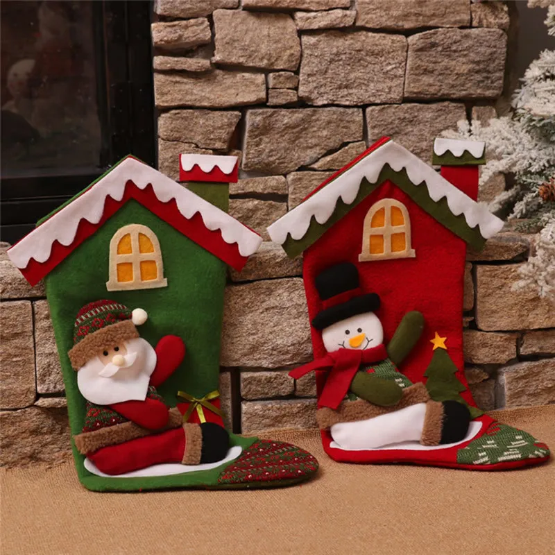 Creative Christmas Stocking Chrismas Decorations for Home Christmas Tree Ornaments Gift Holders Stockings Enfeite De Natal