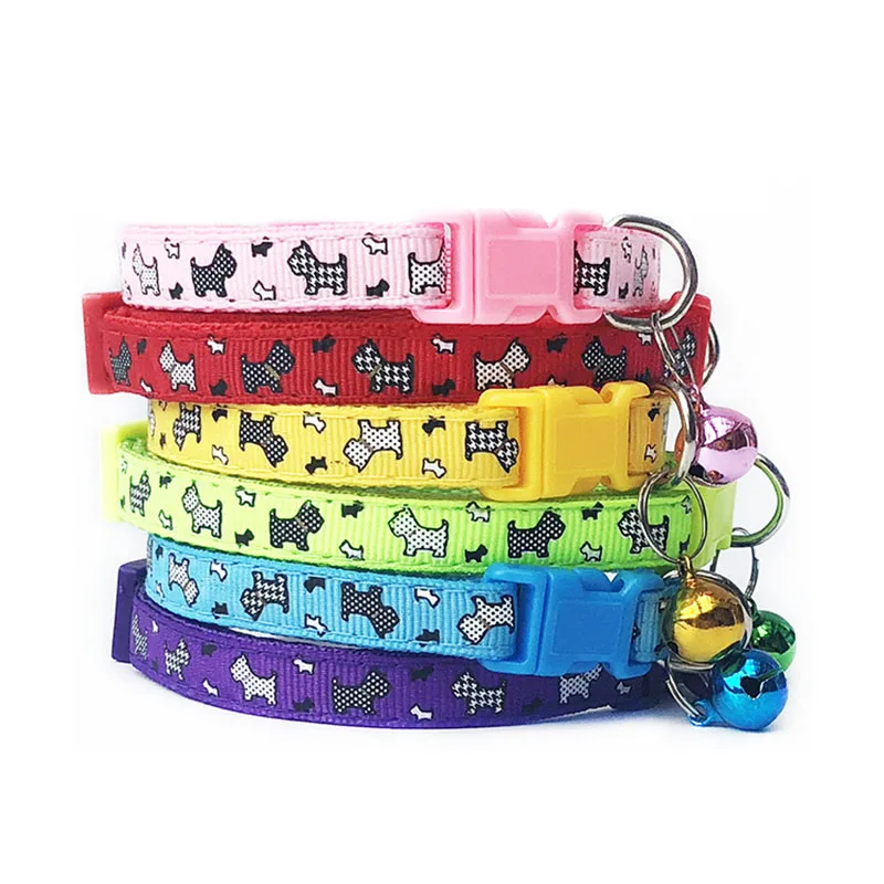 

Light Newborn Pets Collars Kitten Cat Puppy Small Dog Collar with Safety Bell Breakaway Chihuahua Yorkshire Nylon Strap Collar