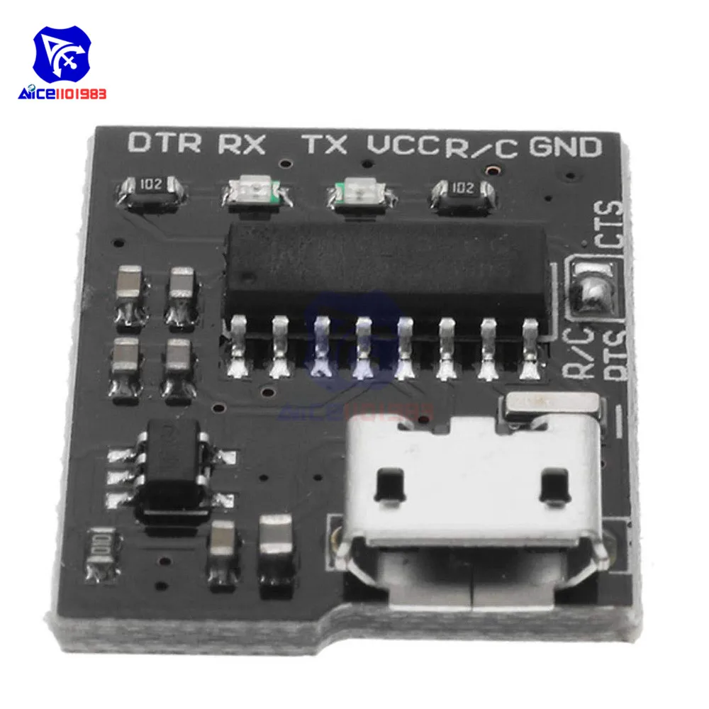 Прерыватель WeMos CH340G с Micro USB на Последовательный модуль 5 В/3 3 В для Arduino Downloader Pro