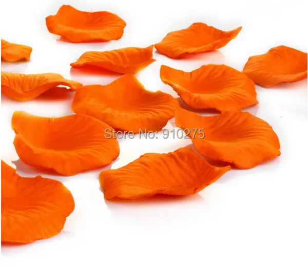 1000pcs/Lot Orange Color Silk Rose Petals Artificial Flower Petals