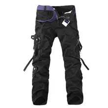 2017 Top Mode Multi-tasche Solide Herren Cargo Pants Hosen Größe 28-42