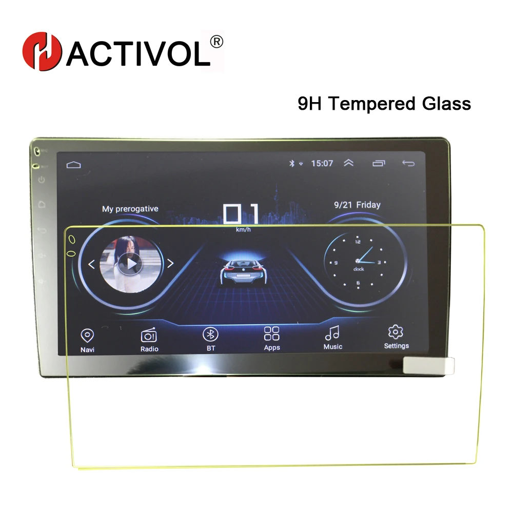 HACTIVOL Car Tempered Glass Protective Film car Sticker for 9 inch Radio  stereo DVD GPS touch full LCD screen car accessories|Car Stickers| -  AliExpress