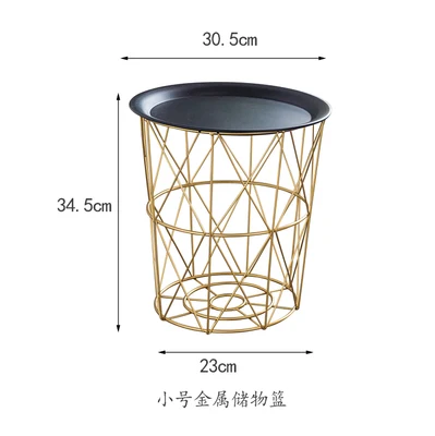 Луи Мода журнальные столики современный скандинавский Железный арт простой гостиной диван сторона спальни корзина - Цвет: G3