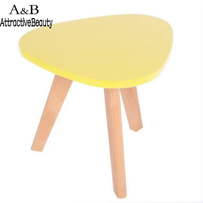Homdox Mini Triangle Side Table Coffee Tea Table Living Room Balcony Table N40*
