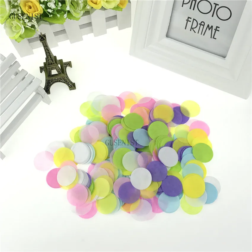 1000pcs/Pack Multicolor round Shape Pink Blue Peach Paper Confetti Party Wedding Table Decoration Birthday Decorative | Дом и сад