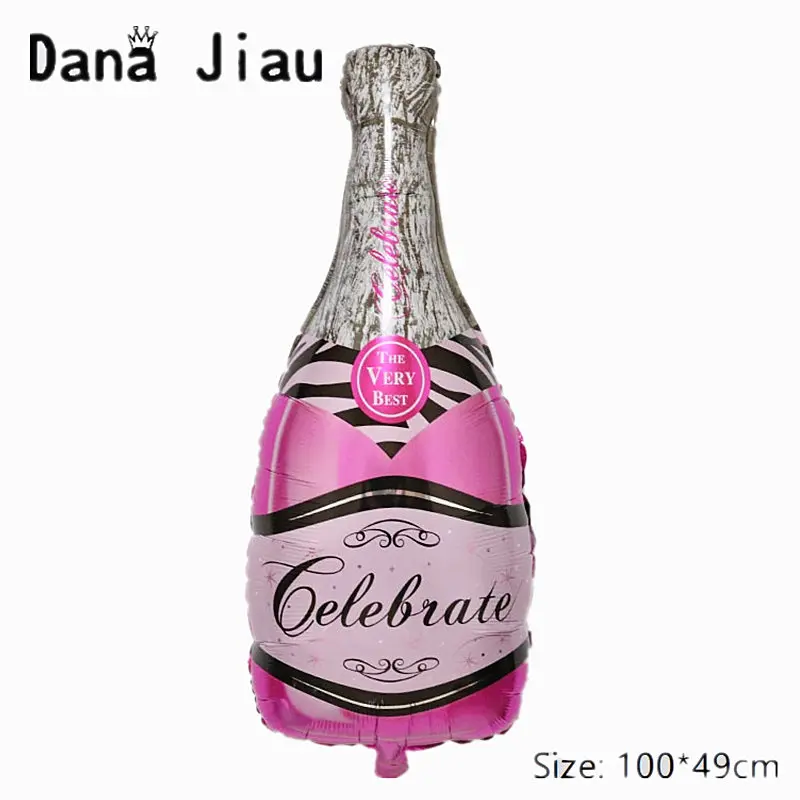 Wine bottleHappy birthday party фольга на молнии воздушные шары Золотая Корона Кубок шампанского виски шар 20 лет decora - Цвет: 6