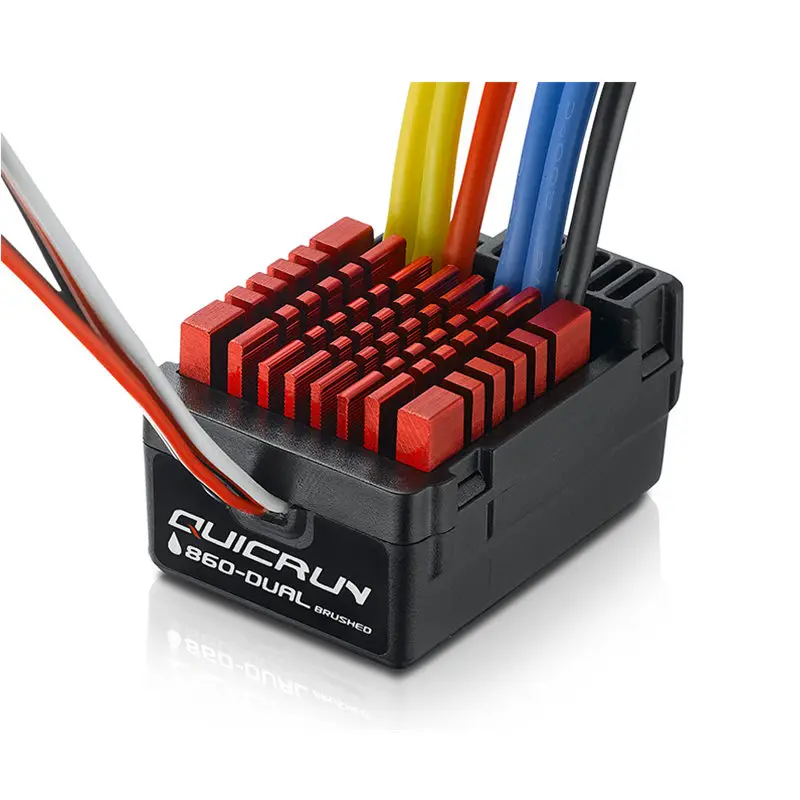 

FATJAY Hobbywing QuicRun WP 860 Dual Brushed 60A 2-4s Waterproof ESC Speed Controller For 1/8 1/10 RC cars Buggies Truck Crawler