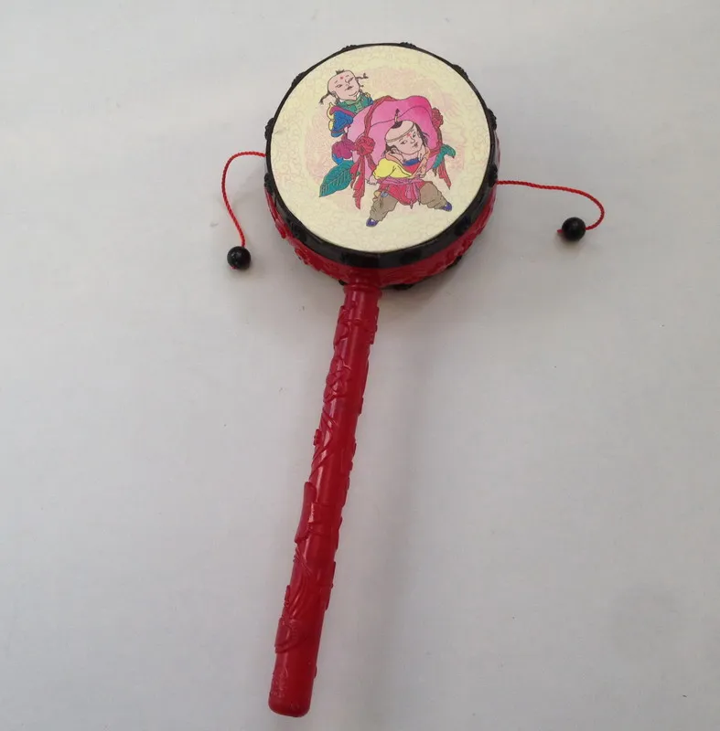 1 pc rattles toys Children's toys traditional drum shaped rattle Kids