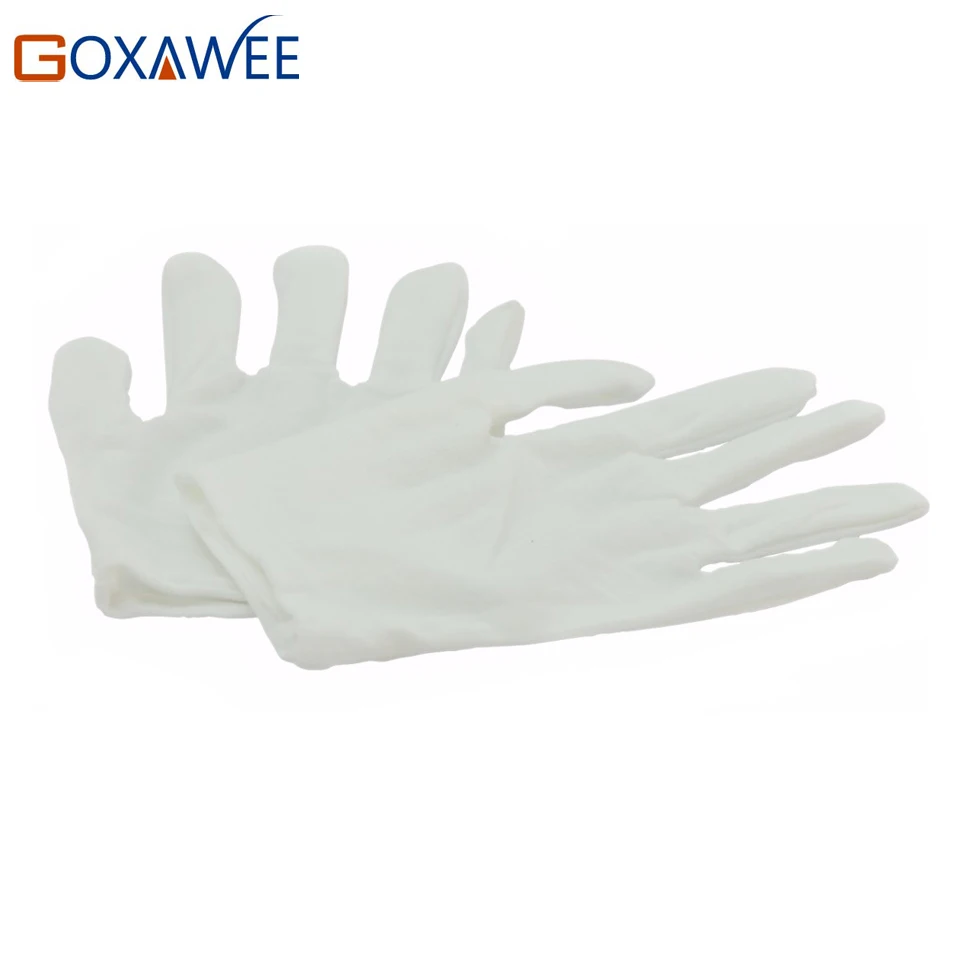 10 Pairs Canvas Finger Protectors Garden font b Gloves b font Safety White font b Gloves