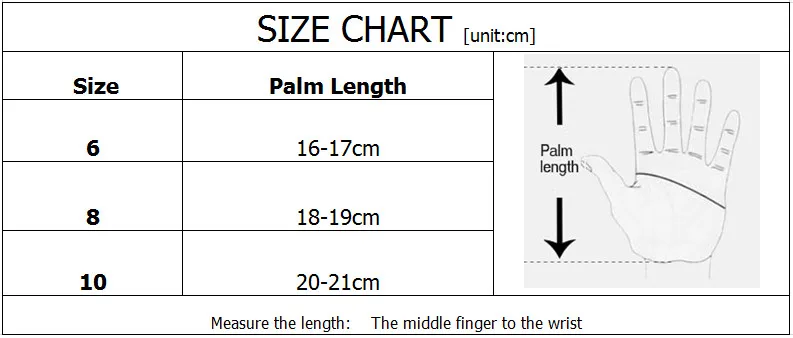 Goalie Glove Size Chart