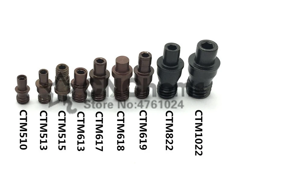 10PCS CTM510 CTM513 CTM515 CTM613 CTM617 CTM618 CTM619 CTM822 CTM1022 CNC lathe Tools Center pin Arbor Accessories Screw Pins |