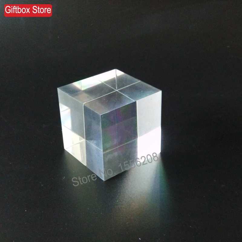 Solid Tumbled Acrylic Cube/Plexiglass Block - Transparent/Clear - 1 (Pack  of 10)