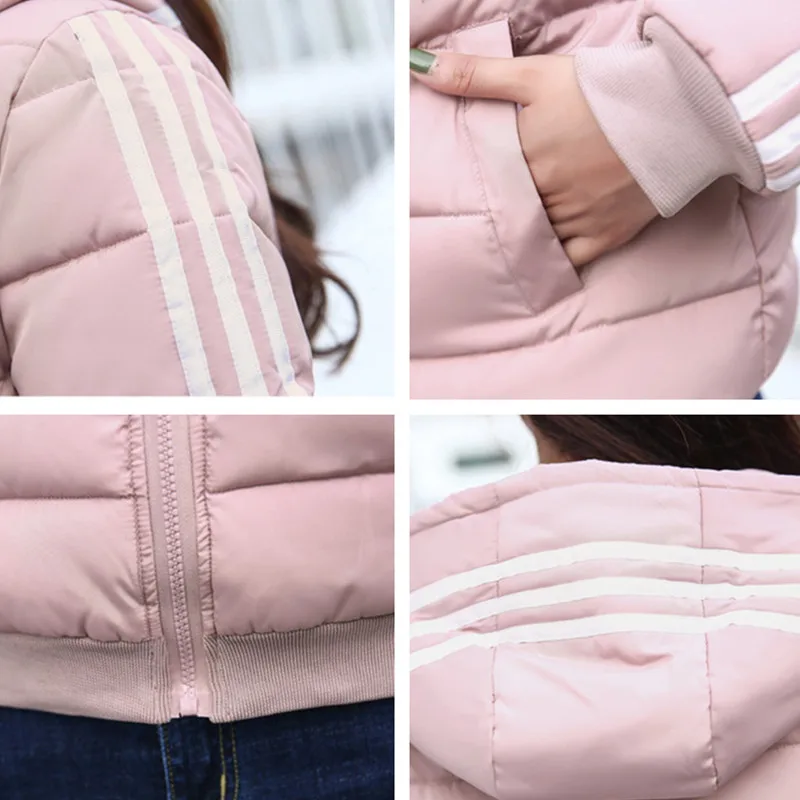 awesome Autumn Women Jacket Coat Fashion Girls Short Winter Hooded Coat Warm S-3XL Zipper Army Green Long S