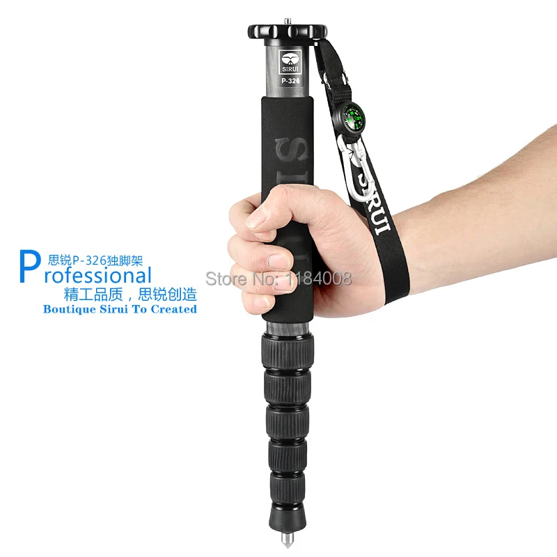 Monopod For DSLR Camera Sirui P326 Carbon Fiber 6 Section Extendable