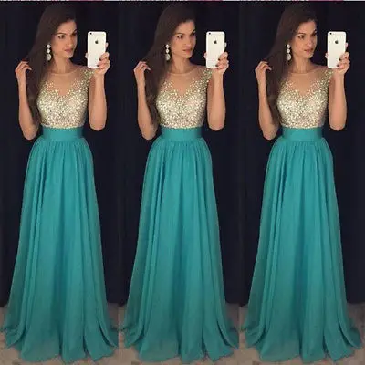 

New Long Formal Prom Party Dress Bridesmaid Maxi Sequin Dresses Ball Gown 2019 V-Neck Elegant Bodycon Party Dresses