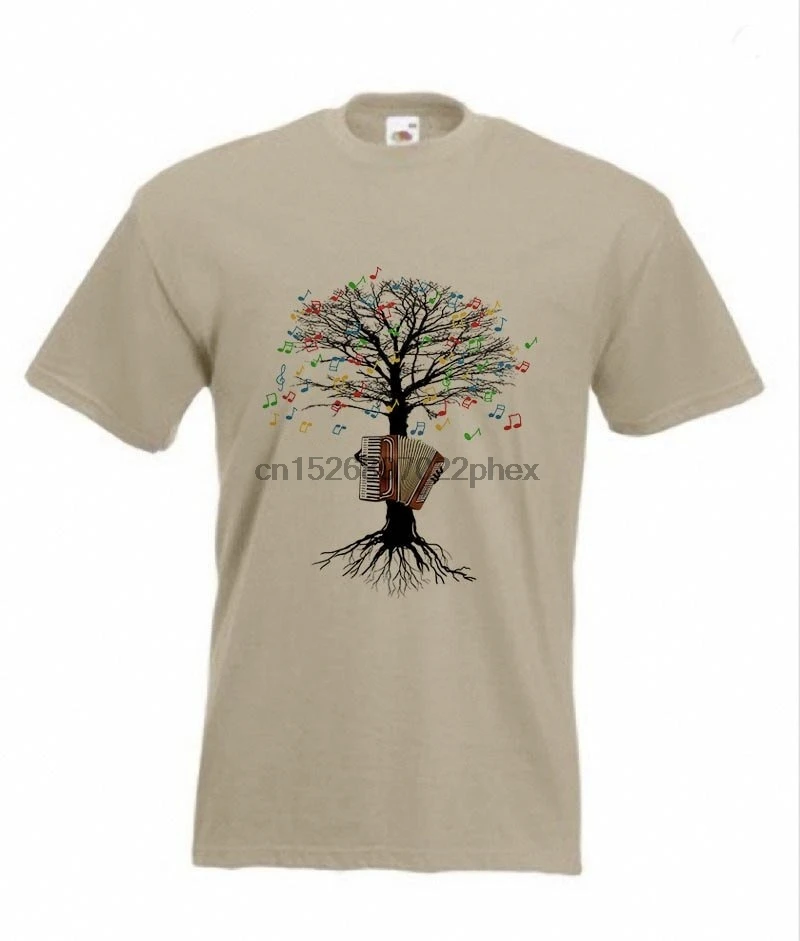 

Accordion T-shirt Musical Tree Accordionist in all sizes men t shirt
