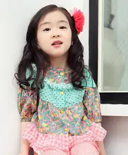 Official Blouse 2016 New Arrival 2-7years Girl Jacquard T-shirt Private Girls Lace T-shirts Private Baby Girl’s T-shirts