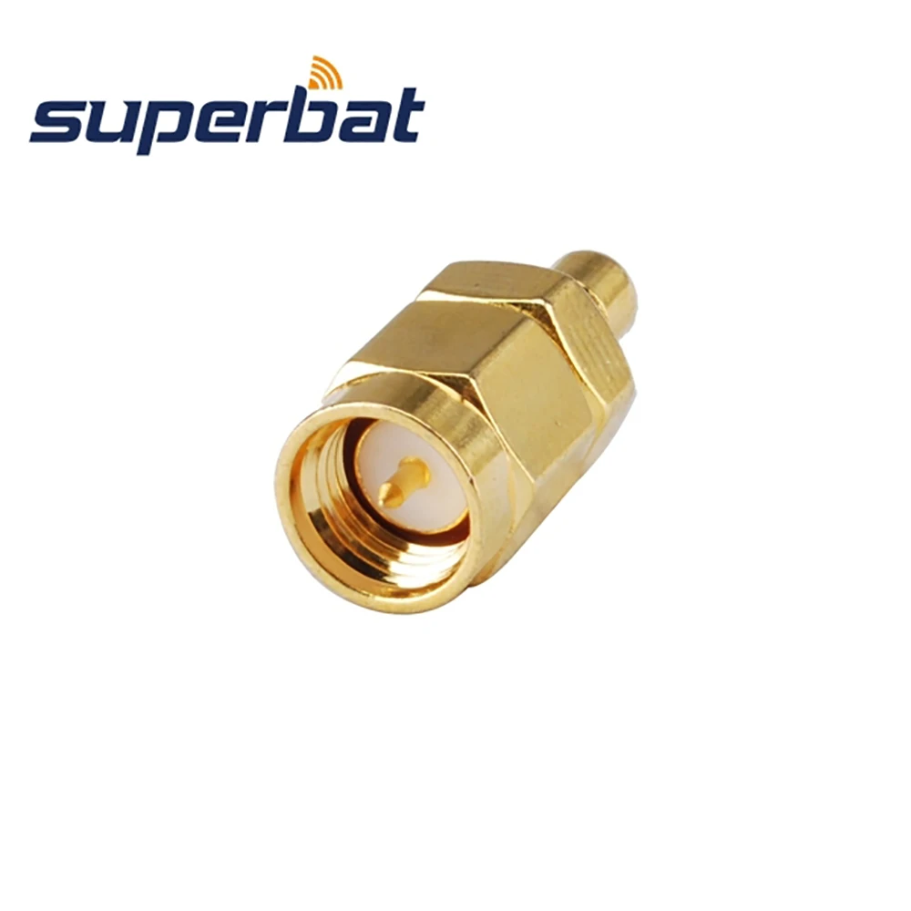 Superbat 5 шт. SMA-SMB RF адаптер SMA штекер для SMB Женский Джек прямой Золотой плиссированный