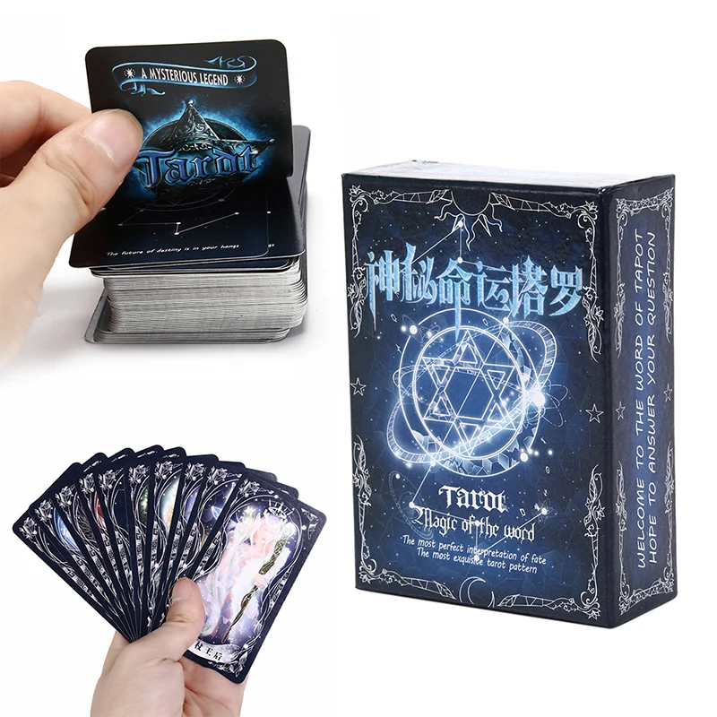

78Pcs/Set Tarot Cards Mythic Fate Divination Table Games Version Board Game Playing Cards For Party Family Friends Entertainment