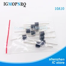 20 Pz/lotto 10A10 10 Amp 1000V 10A 1000V Assiale Raddrizzatore Diode100 % NUOVO