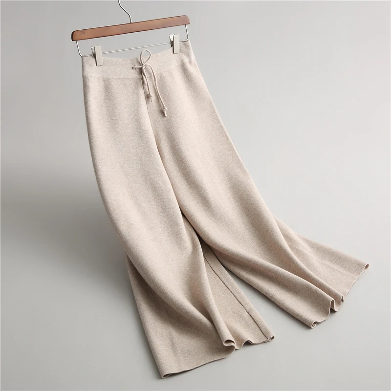 Atan Arriba Casual Femeninos Mujeres De Pantalón Ancha Oscuro verde Punto Otoño Tobillo Del Militar caqui gris Alta 2017 gris Negro longitud Fincati Pantalones Gama Pierna La Para Invierno Oficina Estilo Cintura ngw0zcTwq