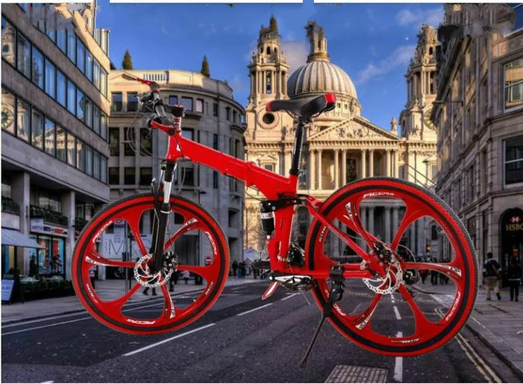 Discount Kalosse Soft-tail frame  folding mountain bicycle   26*2.125 Tires  Hydraulic brakes  21/24/27/30speed , tyre dirt bike 3