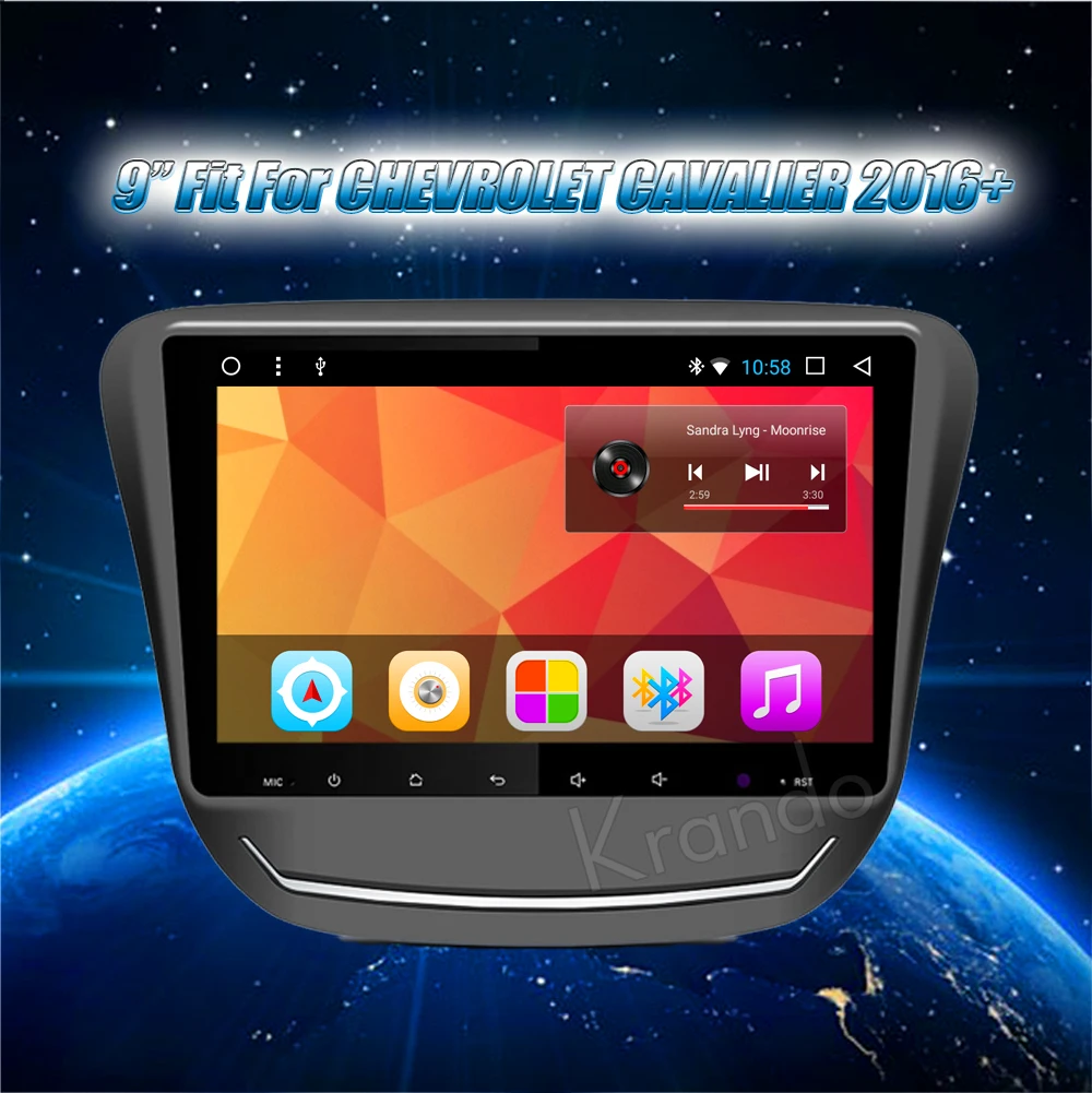 Krando Android car radio gps navigation multimedia system for CHEVROLET CAVALIER 2016